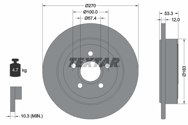 Disc frana 92277903 TEXTAR