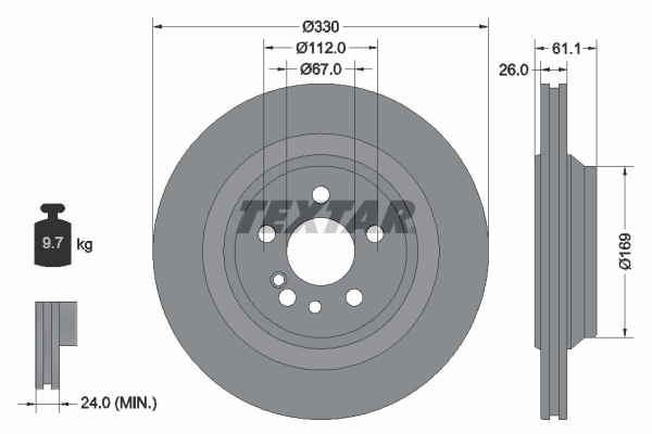 Disc frana 92278303 TEXTAR