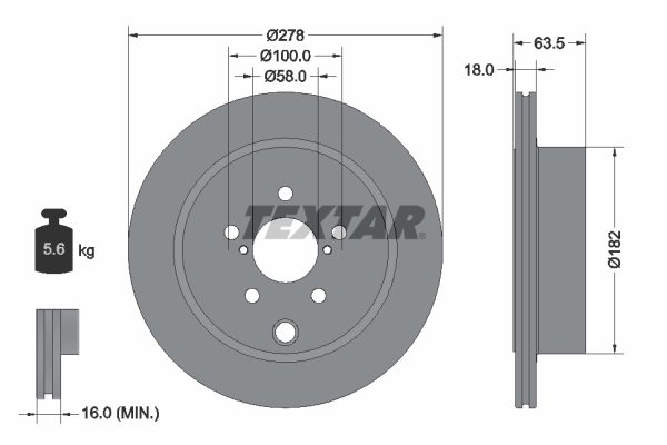 Disc frana 92278503 TEXTAR