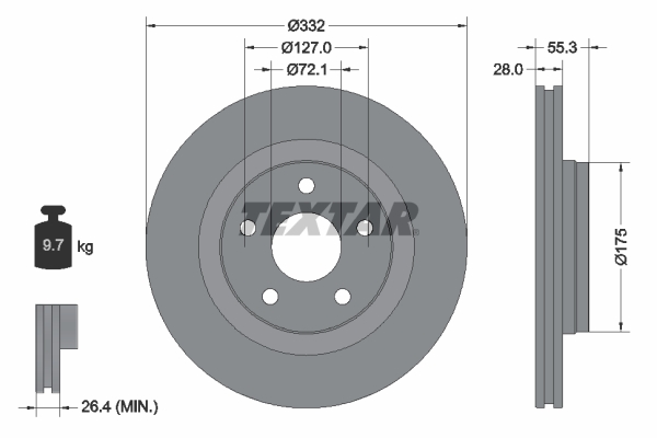 Disc frana 92278803 TEXTAR