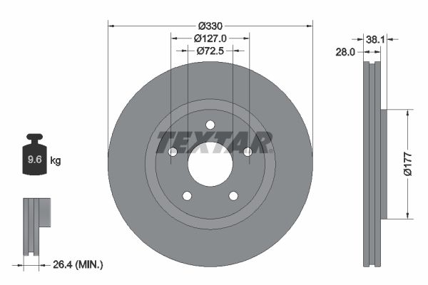 Disc frana 92278905 TEXTAR