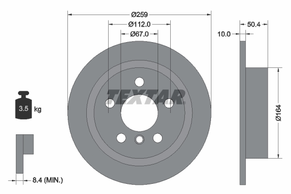 Disc frana 92279303 TEXTAR