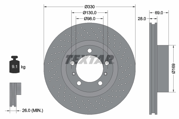 Disc frana 92279705 TEXTAR