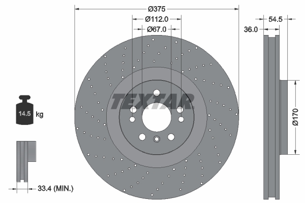 Disc frana 92279805 TEXTAR