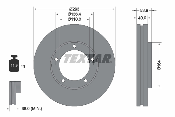 Disc frana 92281703 TEXTAR