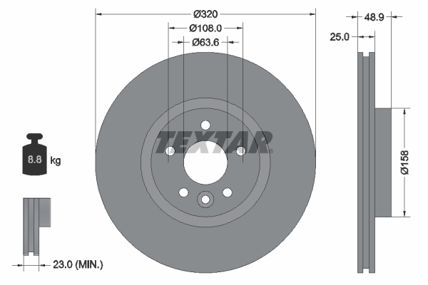 Disc frana 92282105 TEXTAR