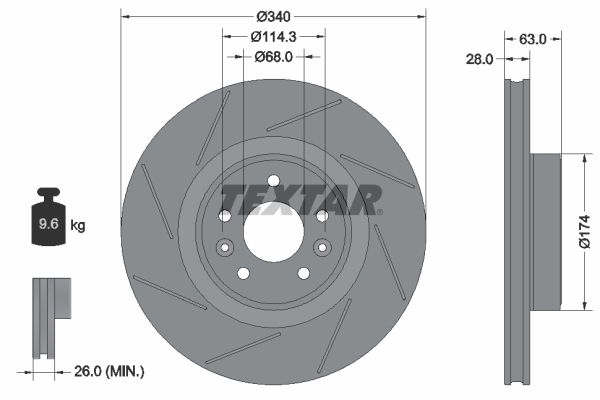 Disc frana 92282205 TEXTAR