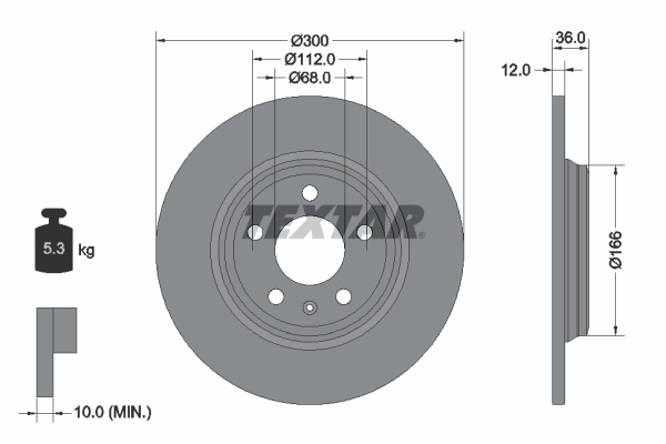 Disc frana 92282803 TEXTAR