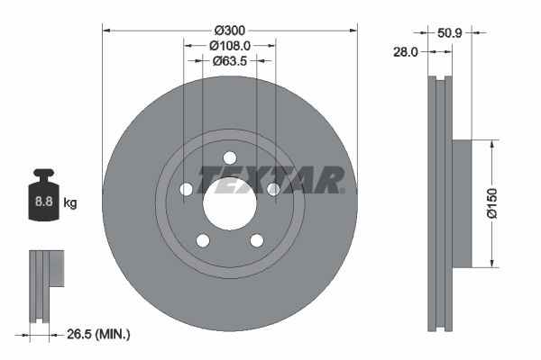 Disc frana 92283105 TEXTAR