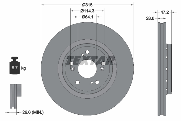 Disc frana 92283303 TEXTAR