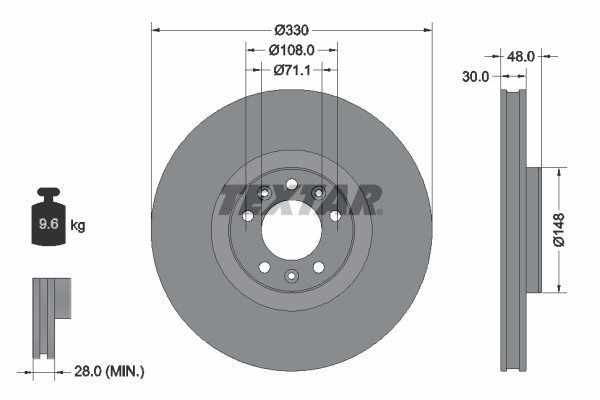 Disc frana 92283403 TEXTAR