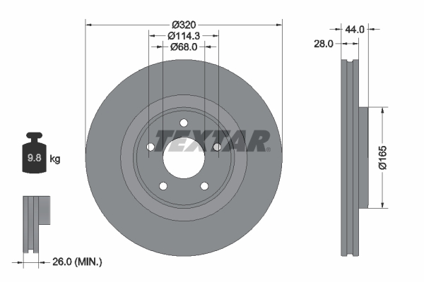 Disc frana 92283503 TEXTAR