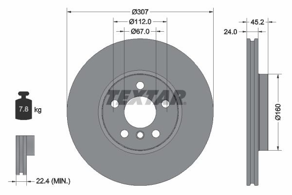 Disc frana 92283605 TEXTAR