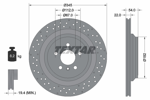 Disc frana 92283703 TEXTAR