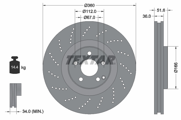 Disc frana 92283905 TEXTAR