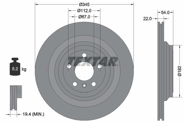 Disc frana 92284003 TEXTAR