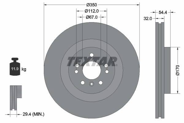 Disc frana 92284205 TEXTAR