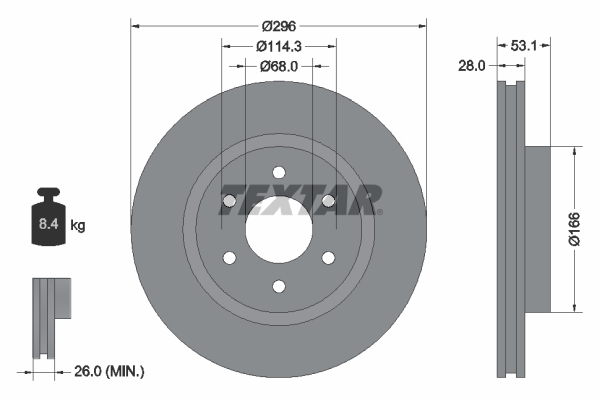 Disc frana 92285803 TEXTAR