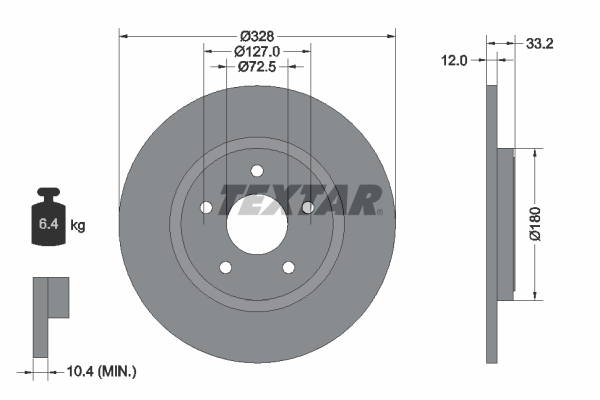 Disc frana 92286003 TEXTAR