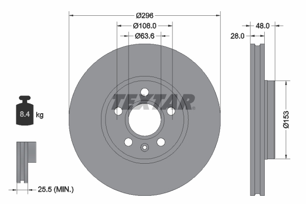 Disc frana 92287505 TEXTAR