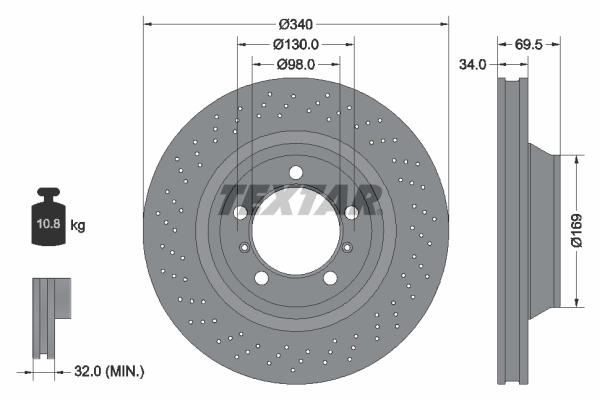 Disc frana 92287805 TEXTAR