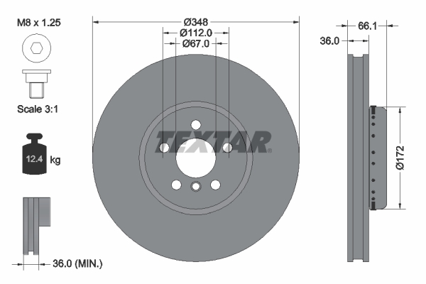 Disc frana 92288825 TEXTAR