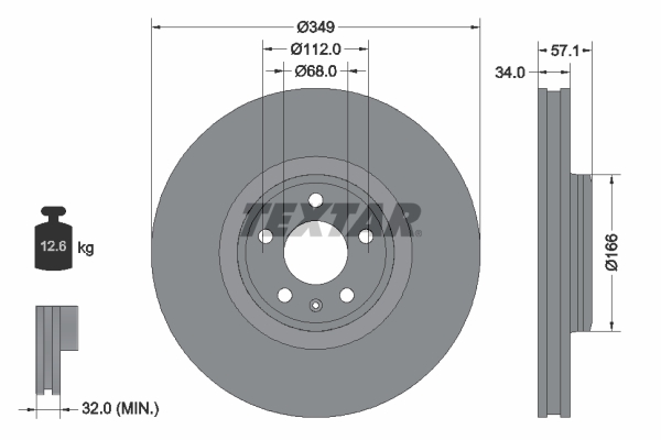 Disc frana 92289305 TEXTAR