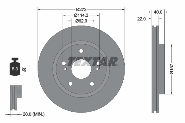 Disc frana 92289403 TEXTAR