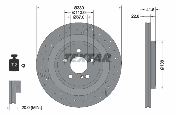 Disc frana 92290605 TEXTAR