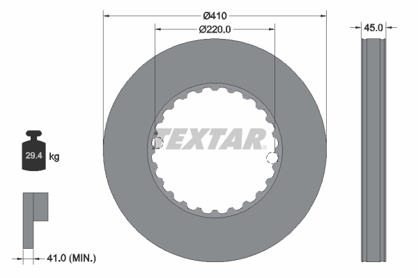 Disc frana 93291300 TEXTAR