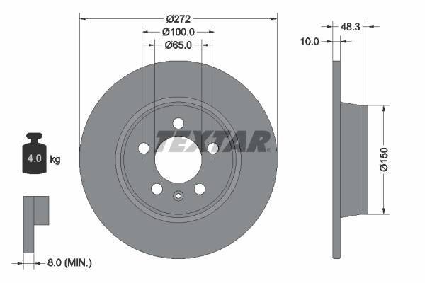 Disc frana 92292003 TEXTAR