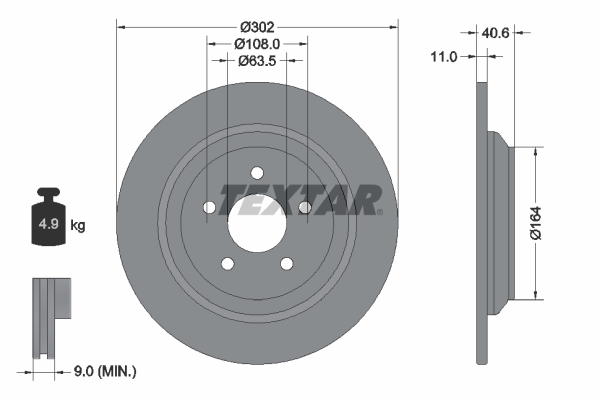 Disc frana 92292403 TEXTAR