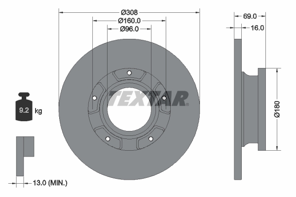 Disc frana 92292603 TEXTAR