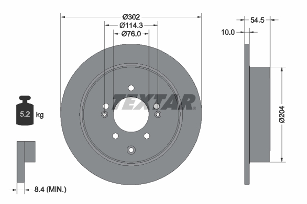 Disc frana 92293303 TEXTAR