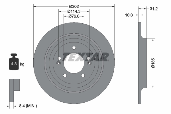 Disc frana 92293403 TEXTAR