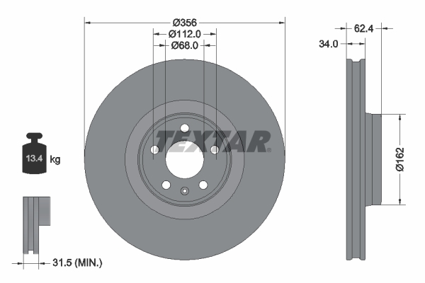 Disc frana 92293505 TEXTAR