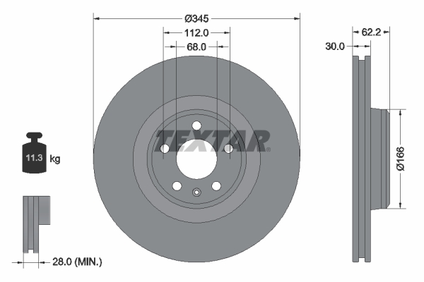 Disc frana 92294305 TEXTAR