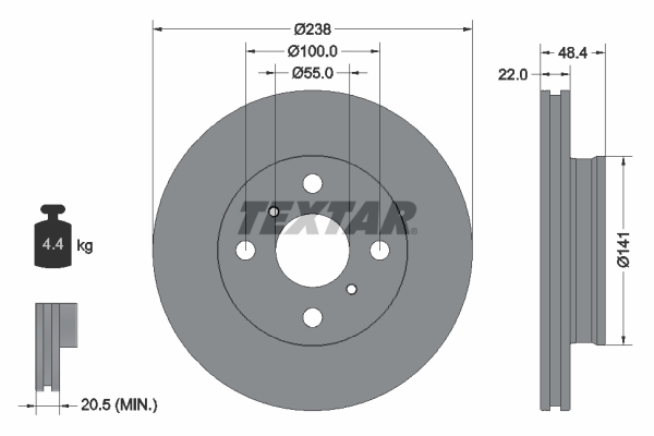 Disc frana 92294603 TEXTAR