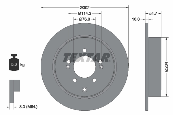 Disc frana 92294903 TEXTAR