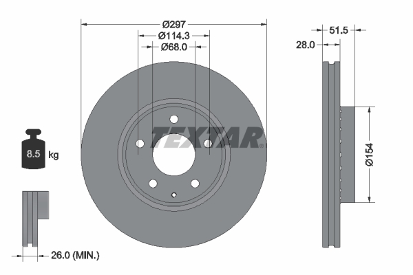 Disc frana 92295003 TEXTAR