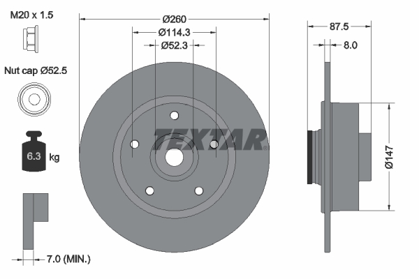 Disc frana 92295203 TEXTAR