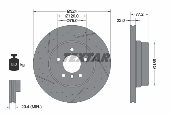 Disc frana 92295505 TEXTAR