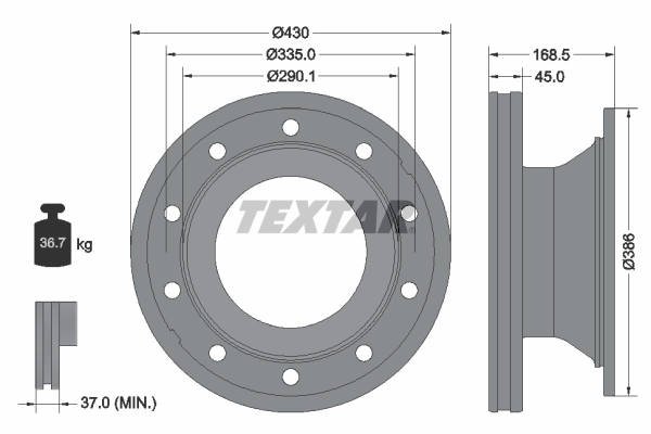 Disc frana 93296100 TEXTAR