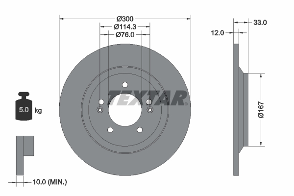 Disc frana 92296303 TEXTAR