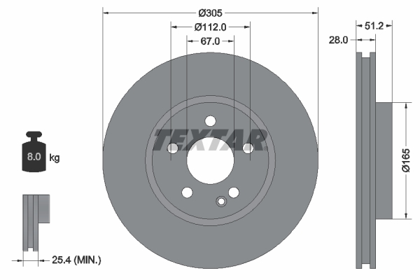 Disc frana 92296705 TEXTAR