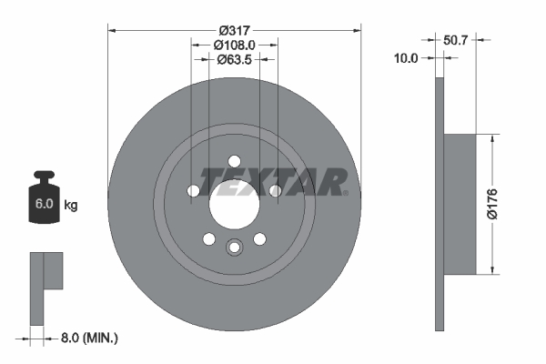 Disc frana 92300403 TEXTAR