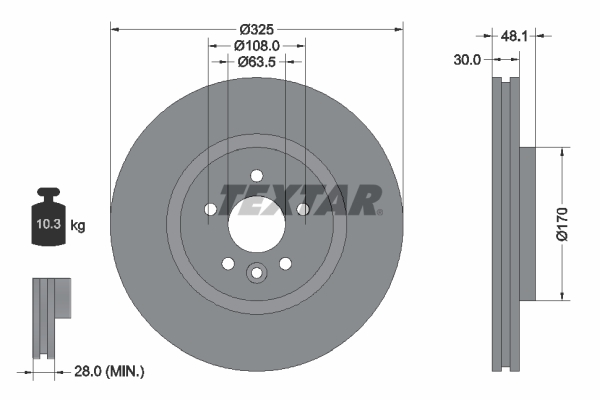 Disc frana 92300505 TEXTAR