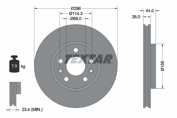 Disc frana 92300703 TEXTAR