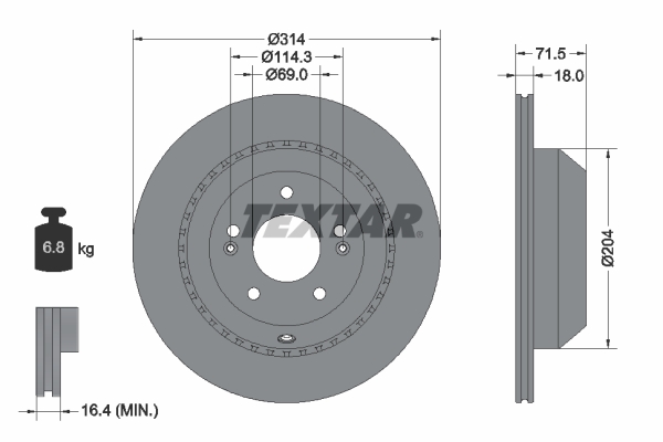 Disc frana 92300803 TEXTAR