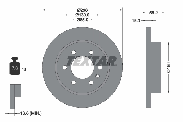 Disc frana 92301003 TEXTAR